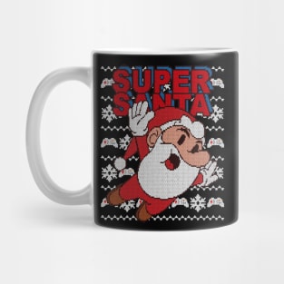 Retro Games Super Santa - knitted ugly Christmas Mug